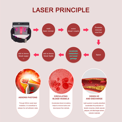 Đồng hồ trị liệu bằng laser lạnh Thiết bị y tế để kiểm soát huyết áp cao, Bảo hành 1 năm, Công tắc điện áp đầu vào 100-240 V
